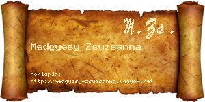 Medgyesy Zsuzsanna névjegykártya