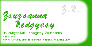 zsuzsanna medgyesy business card